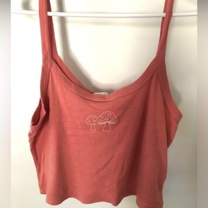 Mushroom graphic crop top, Truly Madly Deeply, size medium